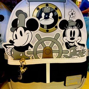 Disney Parks Steamboat Willie Loungefly Mini Backpack